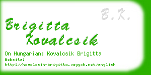 brigitta kovalcsik business card